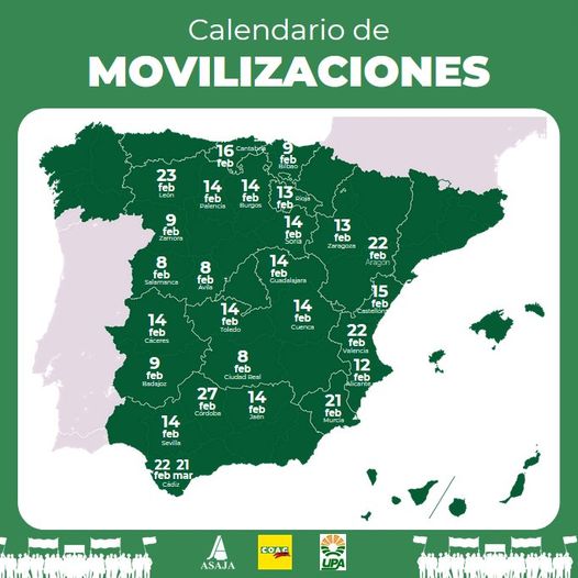 Asaja-Andalucía retoma las movilizaciones que arrancarán el 14 de febrero con sendos cortes en la a4